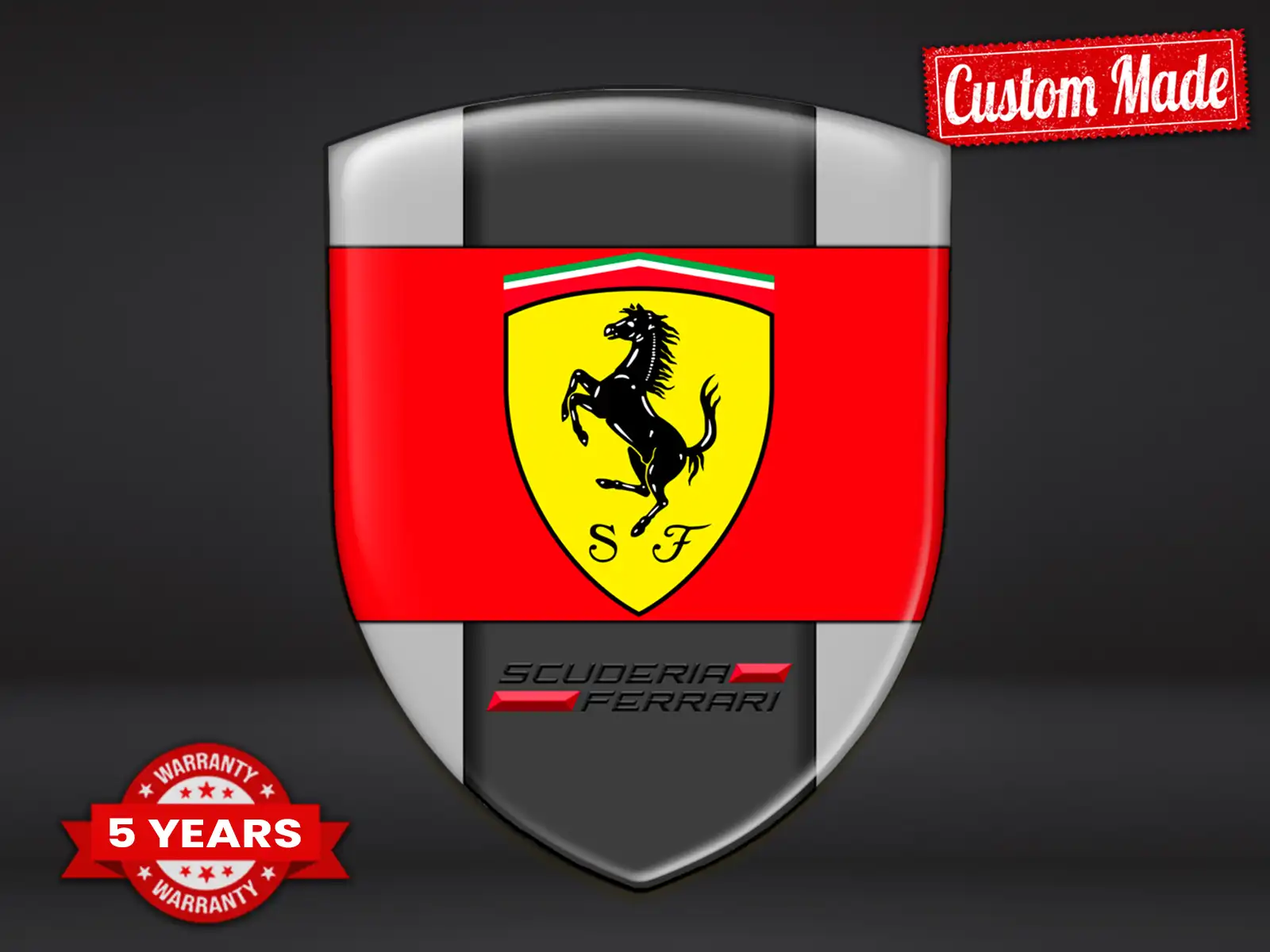 Ferrari Logosticker Universal Exklusiv Anpassbar